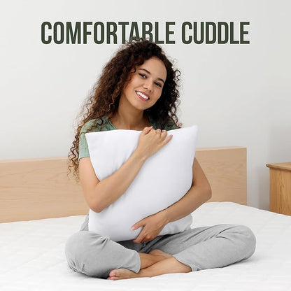 Utopia Bedding Throw Pillows (Set of 1, White) – 26 x 26 Inches Down Alternative Pillows for Bed, Sofa, and Couch - Fluffy Decorative Stuffer Pillow for Indoors & Outdoors