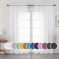 OWENIE White Sheer Curtains 96 Inches Long, Elegant Sheer Curtains for Bedroom, Window Voile Sheer Curtain Panels/Drapes/Treatment for Living Room, 2Pcs, Each 42" W x 96" L