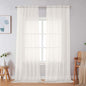 Simplebrand Ivory Sheer Curtains 108 Inches Long, Extra Long Rod Pocket Solid Color Window Sheer Curtain Panels, Elegant Curtains & Drapes for Living Room, Bedroom 2 Panels (Ivory, 59" W x 108" L)