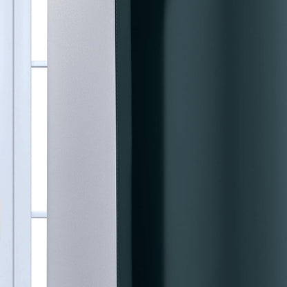 Yakamok Greyish White and Stone Blue Ombre Curtains,Light Blocking Curtains,Room Darkening Grommet Window Drapes for Bedroom(Stone Blue,52x84 Inch,2 Panels)