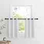 NICETOWN Faux Linen Greyish White Room Darkening Curtain Valances 36 inches Long, Grommet Energy Saving Thermal Window Tiers Short Curtains for Living Room/Bedroom, W34 x L36, 2 Panels
