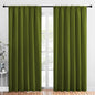 NICETOWN 2 Panels Blackout Curtains, Rod Pocket Thermal Insulated Drapes 84 inches Long, Easy-Care Modern Home Decoration Sunshades for Guest Room, Living Room, Office, 62 x 84 Inch, Olive Green