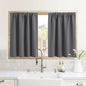 RYB HOME RV Curtains for Camper Windows, Mini Small Thermal Insulated Sunlight Heat Blocking Blackout Privacy Portable Curtains for Travel Trailer, Width 34 by Length 24, Grey, 2 Panels