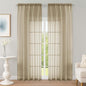 OWENIE Taupe Sheer Curtain 90 Inches Long 2 Panels Set, Solid Filmy Drapes for Living Room Bedroom, Elegant Window Voile Sheer Curtain Panels Drapes, 2 Pcs, Each 59" Wx90 L Inch
