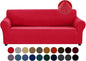 Joccun Christmas Stretch Couch Cover Slipcovers, 1-Piece Sofa Covers for 3 Cushion Couch Spandex Jacquard Washable Furniture Protector Cover for Living Room,Kids,Pets(Sofa,Ruby)