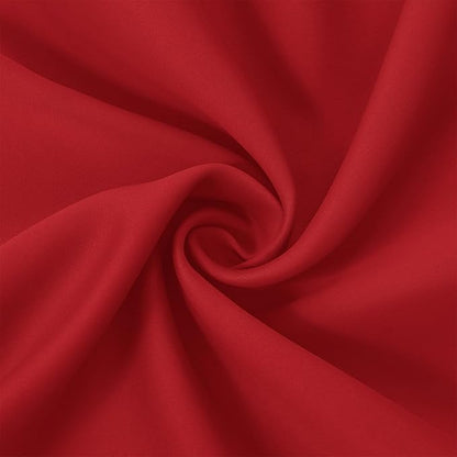 LEMOMO Bright Red Blackout Curtains 66 x 63 Inch Length/Set of 2 Curtain Panels/Thermal Insulated Room Darkening Blackout Curtains for Bedroom