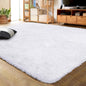 LOCHAS Ultra Soft Indoor Modern Area Rugs Fluffy Living Room Carpets for Children Bedroom Home Decor Nursery Rug 6x9 Feet, White