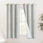 NICETOWN Grey 100% Blackout Curtain Panels, Set of 2, 34" Wide by 48" Long, Thermal Insulated White Thermal Insulated Liner Drapes for Nursery, Noise Reducing and Heat Blocking Drapes for Windows