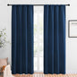 NICETOWN Blackout Curtains for Living Curtains, Moroccan Blue, 2 Panels, 42 by 84, Room Darkening Window Curtain Panels, Easy-Care Solid Thermal Insulated Draperies/Drapes for Daughter Room