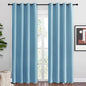 NICETOWN Teal Blue Blackout Curtains 86 inches Length for Living Room, 2 Panels, 55" Wide, Thermal Insulated Long Drapes for Large Window