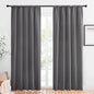 NICETOWN Blackout Curtain Panels for Window - Energy Efficient & Noise Reducing Thermal Insulated Rod Pocket Blackout Drapes/Draperies for Living Room (Grey, 2 Panels, W52 inches x L84 inches)
