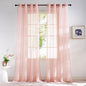 NICETOWN Light Pink Sheer Curtains for Girls Room 84 inch Length, Grommet Casual Voile Sheer with Light Filtering Window Treatments for Nursery Room, 2 Panels, W54 x L84