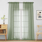 Sage Green Sheer Curtains for Window 96 Inches Long 2 Panels, Soft Airy Light Filtering Voile Sheer Curtains for Living Room Bedroom, Dual Rod Pocket Elegant Window Drapes, 2x42Wx96L Inches