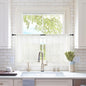 MIULEE 2 Panels Kitchen Tiers Half Window Sheer Curtains Rod Pocket Voile Drapes for Kitchen Bathroom Small Windows 54 by 24 Inch Ivory