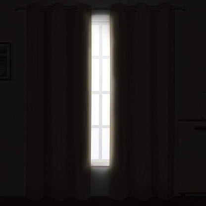 LEMOMO Beige Thermal Blackout Curtains/38 x 84 Inch/Set of 2 Panels Room Darkening Curtains for Bedroom