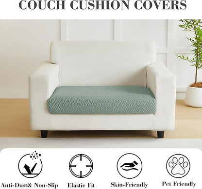 Sofa Covers Couch Covers for Sofa Pet Friendly Couch Cushion Covers Universal Sofa Covers Washable Stretch Slipcovers for Sectional Sofa (Texture Green,Extra Large Single Seat Cover)