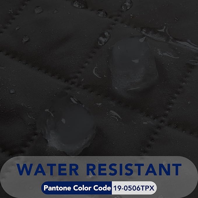 PureFit Reversible Quilted Sofa Cover, Water Resistant Slipcover Furniture Protector, Washable Couch Cover with Non Slip and Elastic Straps for Kids, Dogs, Pets (Oversized Sofa, Black/Beige)