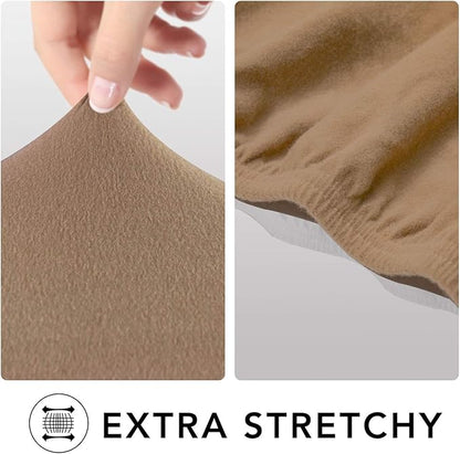 PureFit Super Stretch Sofa Slipcover – Spandex Non Slip Soft Couch Sofa Cover, Washable Furniture Protector with Non Skid Foam and Elastic Bottom for Kids, Pets （Oversized Sofa, Camel）