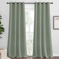 NICETOWN Sage Green Blackout Curtains Panels for Bedroom, 2 Panels, 52 x 92 Inch, 3 Pass Microfiber Noise Reducing Thermal Insulated Solid Ring Top Blackout Window Drapes