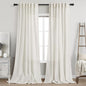 Cream Linen Curtains Back Tab Sheer Curtains 90 Inches Long for Living Room 2 Panels Rod Pocket Neutral Semi Sheer Light Filtering Pleated Curtain Drapes Cream Farmhouse Dining Room Curtain 42x90