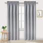 DWCN Blackout Curtains Room Darkening Thermal Insulated Bedroom Curtains Window Curtain Panels, 42 x 84 inches Long, Set of 2 Silver Grey Rod Pocket Drapes
