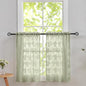 YJ YANJUN Vintage Lace Curtains 36 Inch Length-Victorian Floral Pattern Boho Sage Green Kitchen Window Curtains Over Sink Set of 2 Camper Window Privacy Drapes that Let Light in Spring 26x36 Inch