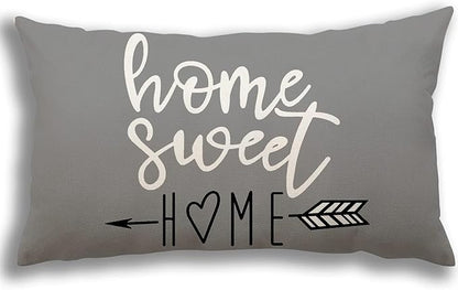 YCOLL Lumbar Pillow Covers 12x20 Set of 4, Modern Sofa Throw Pillow Cover, Decorative Outdoor Linen Fabric Pillow Case for Couch Bed Car，Gray
