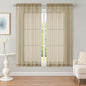 OWENIE Sheer Taupe Curtains, Sheer Curtains 63 inch Length 2 Panels Set, Rod Pocket Voile Fimly Sheer Drapes for Living Room Bedroom, 2pcs, Taupe, Each 59" W x 63" L