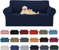Cupuamon 2026 New Stretch Loveseat Sofa Slipcovers Couch Cover for 2 Cushion Furniture Protector Sofa Covers with Elastic Bottom Jacquard Fabric Small Checks for Pets, Kids - Navy