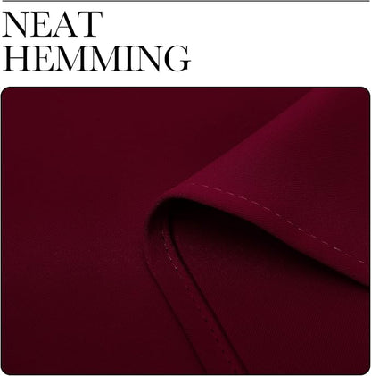 NICETOWN Blackout Curtains for Bedroom, Window Room Darkning Curtains/Drapes, Cold and Heat Reduction Curtains for Kitchen Living Room (Wine Red, 2 Panels, W42 x L63 inches)