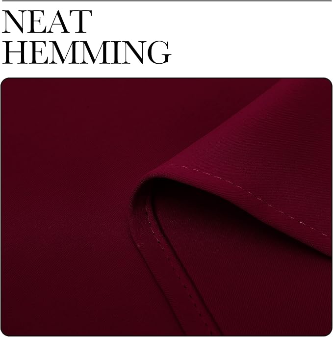 NICETOWN Modern Blackout Curtains Noise Reducing, Wine Red, 2 Panels, W42 x L54, Thermal Insulated and Privacy Room Darkening Drape Panels for Boy's Guest Room Door Small Short Window