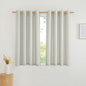 NICETOWN Thick Linen Short Grey Curtains Privacy Assured for Bedroom, Grommet Rustic & Retro Light Filtering Window Treatment Linen Blend Drapes for Boys Room/Cafe, Gray, W55 x L54, 2 Panels