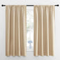 NICETOWN Room Darkening Curtains for Bedroom - Triple Weave Home Decoration Thermal Insulated Solid Window Drapes (Set of 2 Panels, 42 x 63 Inch, Biscotti Beige)
