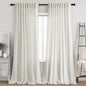 Extra Long Cream Linen Curtains 102 Inches Long 2 Panels Set for Living Room Back Tab Modern Farmhouse Decor Cotton Textured Cream Sheer Linen Curtains 102 Inch Length for Large Window 70x102