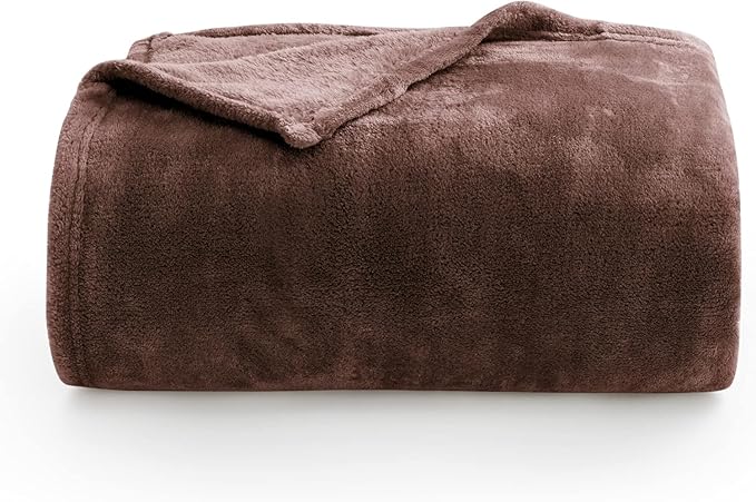 BEDELITE Fleece Blanket Brown Full Blankets for Couch & Bed, Luxury Plush Cozy Fuzzy Blanket 84" x 90", Super Soft Warm Lightweight Throw Blanket for Travel Camping