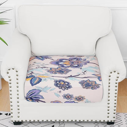 Smiry Printed Couch Cushion Covers, Stretch Soft Couch Covers for Sofa, Washable Non-Slip Sofa Slipcover Furniture Protector for Indoor and Outdoor (1 Pack, Beige)