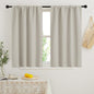 RYB HOME Blackout Curtains for Bedroom, Small Window Shades Thermal Insulating Privacy Drapes for Living Room Classroom Kitchen Bathroom Dining, Wide 42 x Long 45 inch, Natural 2 Panels