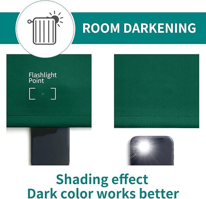 BGment Green Blackout Curtains 96 Inches Long, Grommet Thermal Insulated Room Darkening Curtains for Bedroom, Set of 2 Panels, Each 55 x 96 Inch