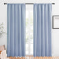 NICETOWN Window Curtains Blackout Drapes, Vintage Blue, 1 Pair, 52 by 84-Inch, Thermal Insulated Solid Rod Pocket Blackout Curtains/Draperies for Living Room