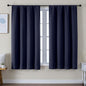 Simplebrand Ava Navy Blue Blackout Curtains for Bedroom 63 Inch Length 2 Panels Set, Solid Thermal Insulated Privacy Living Room Window Treatment Curtains Blackout Drapes, W50 x L63 Inch