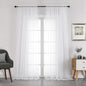 Chyhomenyc White Sheer Curtains 108 Inch Length 2 Panels Set, Extra Long Light Filtering Solid Voile Window Drapes for Living Room Party Ceremony, 42Wx108L, 9FT Length, Set of 2, White