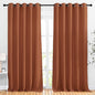 NICETOWN Burnt Orange Blackout Living Room Curtains 110 inches Long, Grommet Thermal Window Treatments Room Divider Blinds Sound Reducing for Living Room, W66 x L110, 2 Pieces