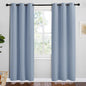 NICETOWN Vintage Blue Blackout Curtains 78 inches Length for Bedroom, 2 Panels, 42" Wide, Thermal Insulated Decoration Drapes for Office Window