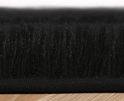 Amearea Premium Soft Fluffy Area Rug Modern Shag Carpet, 3x5 Feet, Fuzzy Shaggy Rugs for Bedroom Living Room Teen Apartment Decor, Comfortable Indoor Furry Dorm Carpets, Black