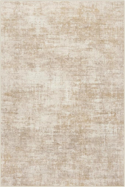 9x12 Area Rugs Washable Rug: Modern Abstract Living Room Rug Soft Anti-Skid Thin Carpet Indoor Floor Non-Shedding Carpets for Bedroom Dining Room Farmhouse Nursery Home Office Beige