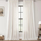 96 inch Long Linen Curtains 2 Panels for Living Room Back Tab Cream Ivory Light Filtering Semi Sheer Curtain 96 inches Long Boho Farmhouse Rustic Linen Drapes Floor to Ceiling Length 8 FT
