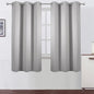 LEMOMO Light Grey Blackout Curtains 34 x 54 Inch Length/Set of 2 Curtain Panels/Thermal Insulated Room Darkening Blackout Curtains for Bedroom