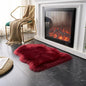 EasyJoy Ultra Soft Fluffy Shaggy Area Rug Faux Fur Rug Chair Cover Seat Pad Fuzzy Area Rug for Bedroom Floor Sofa Living Room (2 x 3 ft Sheepskin, Burgundy)
