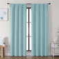 Simplebrand Ava Aqua Blackout Curtains for Bedroom, 78 Inch Length, 2 Panels Set, Privacy Thermal Insulated Rod Pocket Window Curtains for Patio, French Door, W40 x L78 Inch