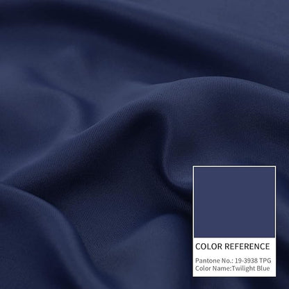 BGment Blackout Curtains for Bedroom - Grommet Thermal Insulated Room Darkening Curtains for Living Room, Set of 2 Panels, Each 46 x 72 Inch, Navy Blue